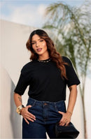 T-Shirt ISA com Fenda Lateral