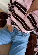 Tricô 3 Listras Gola Zara