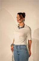 T-Shirt ISA com Fenda Lateral