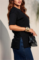 T-Shirt ISA com Fenda Lateral